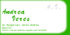 andrea veres business card